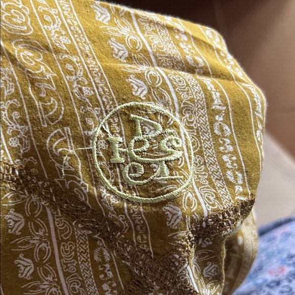 Diesel mustard Cotton Fabric size L women’s western style‎ pearl snap vintage. - Picture 4 of 12